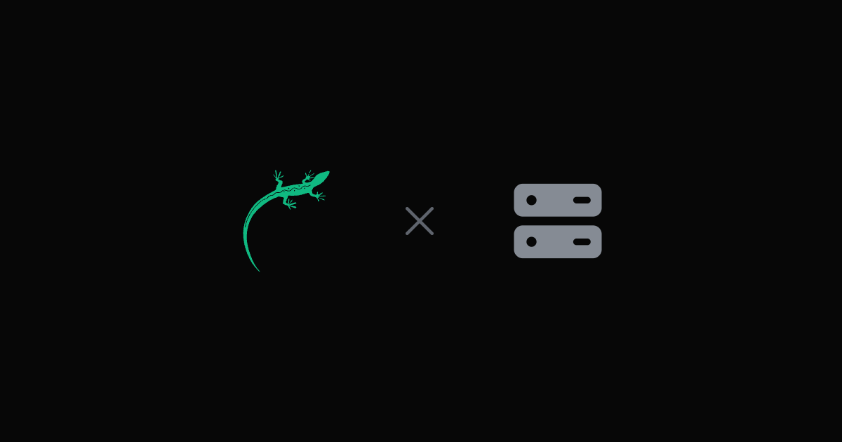 Lizard vs. selbstgehostetes PaaS – das Lizard-Logo neben dem Logo für selbstgehostetes PaaS